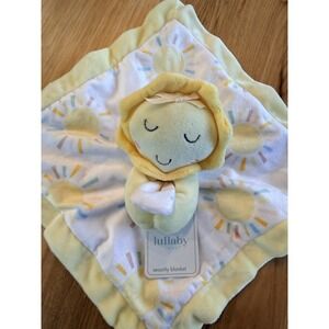 Lullaby Lane Sunshine Lovey Security Baby Blanket Plush Sun Yellow Bow 2023